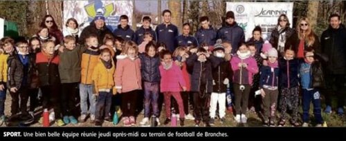 Foot et école, une première à Branches